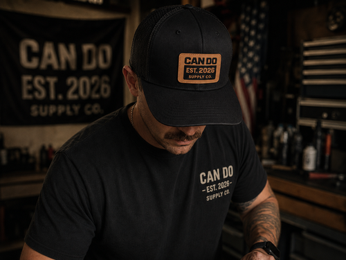 Black Trucker Hat for Everyday Wear | Veteran-Owned Can Do Supply Co.