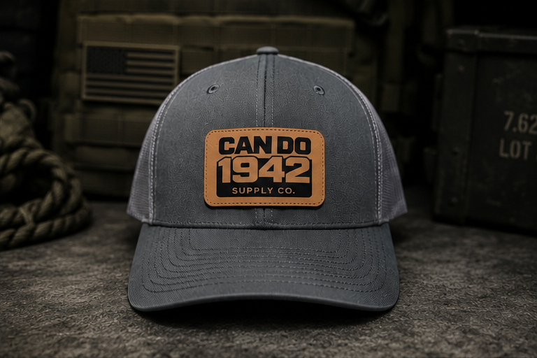 Grey Trucker Hat for Everyday wear | Veteran-Owned Can Do Supply Co.
