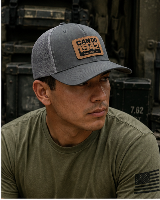 Grey Trucker Hat for Everyday wear | Veteran-Owned Can Do Supply Co.