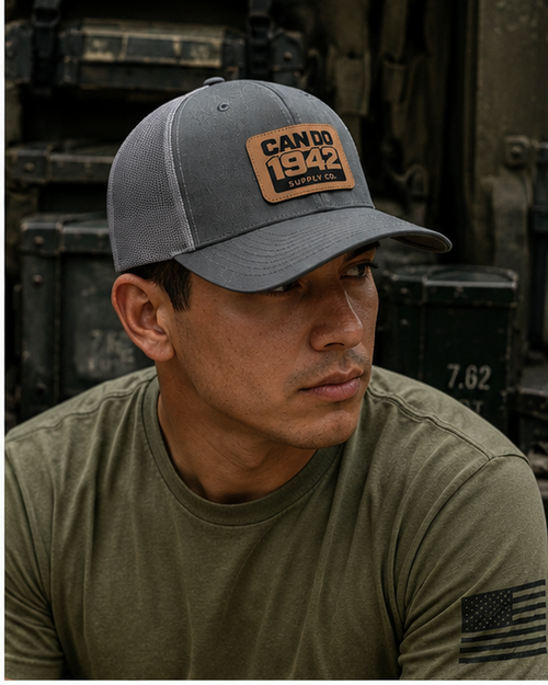 Grey Trucker Hat for Everyday wear | Veteran-Owned Can Do Supply Co.