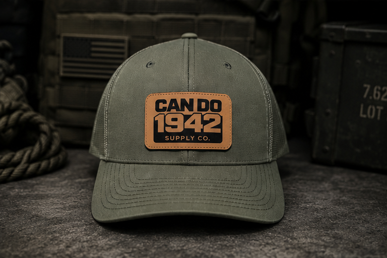Olive Green Trucker Hat for Everyday Wear | Veteran-Owned Can Do Supply Co.