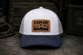 White & Grey Trucker Hat for Everyday Wear | Veteran-Owned Can Do Supply Co.